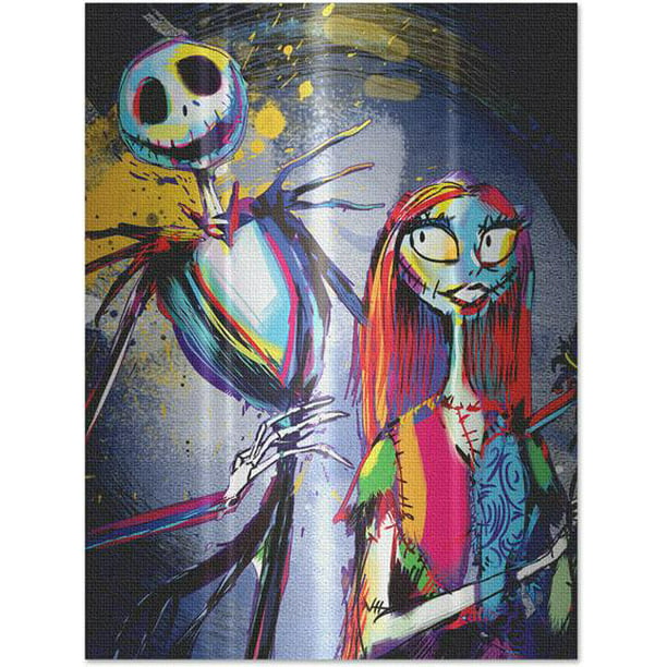 The Nightmare Before Christmas Baby Shower 8x11" Wall Print,Jack and Sally Baby 